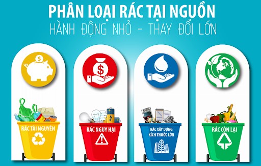 Tuyên truyền phân loại rác tại nguồn, giảm thiểu rác thải nhựa trên địa bàn phường Hà Huy Tập